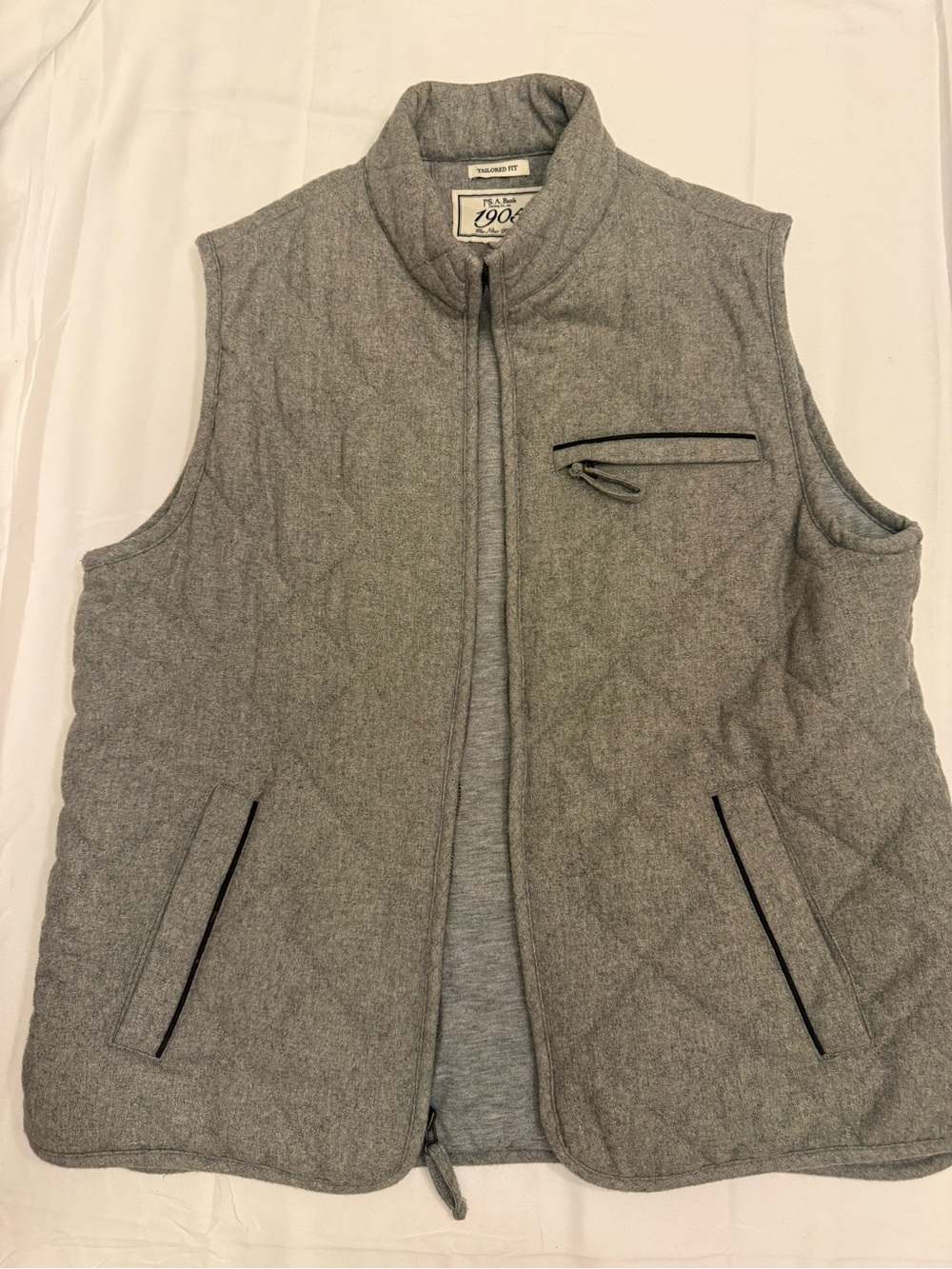 Jos. A. Bank Quilted Gray Men's Vest